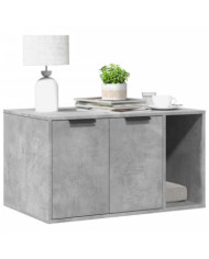 Meuble de bac à litière pour chat gris béton bois d'ingénierie | Mobilier & Déco
