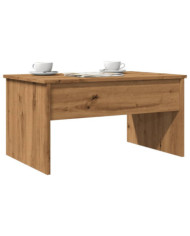 Table basse chêne artisanal 80x50,5x41,5 cm bois d'ingénierie | Mobilier & Déco