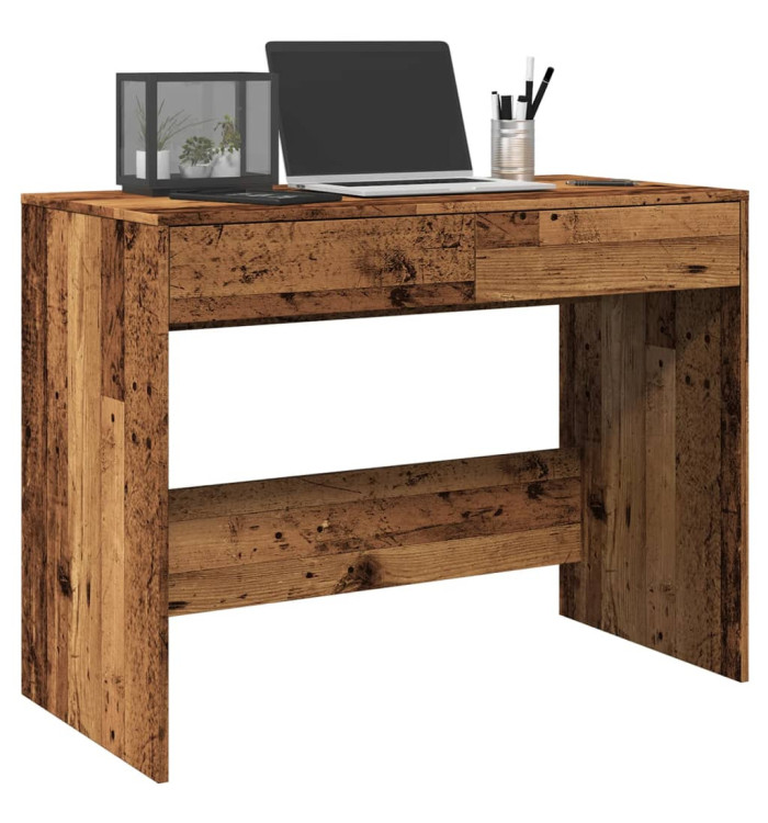 Bureau vieux bois 101x50x76,5 cm bois d'ingénierie | Mobilier & Déco