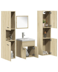 Ensemble de meubles de salle de bain 5 pcs chêne sonoma | Mobilier & Déco