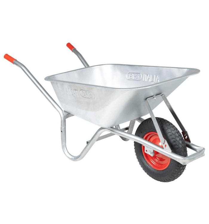Brouette 90 L 150 kg acier galvanisé et plastique | Mobilier & Déco