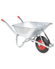 Brouette 90 L 150 kg acier galvanisé et plastique | Mobilier & Déco