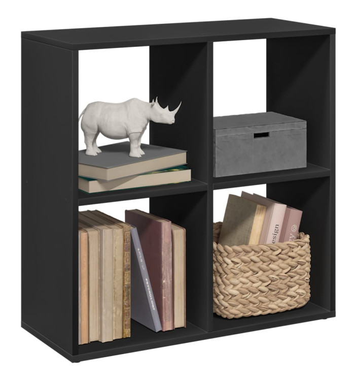 Étagère séparatrice de pièce noir 69,5x29x69,5 cm | Mobilier & Déco