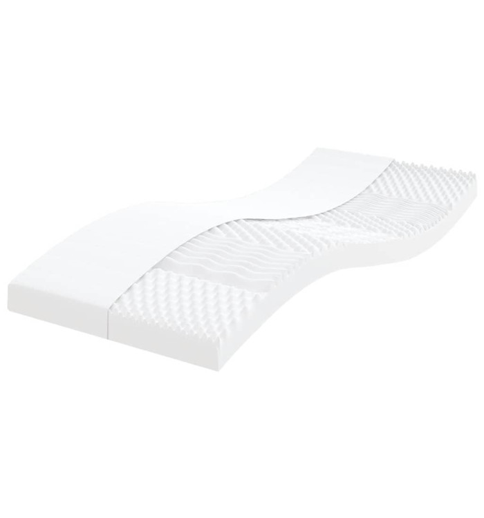 Matelas en mousse blanc 80x210 cm 7 zones dureté 20 ILD | Mobilier & Déco
