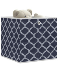 Boîtes de rangement pliables 4pcs bleu 32x32x32cm tissu intissé | Mobilier & Déco