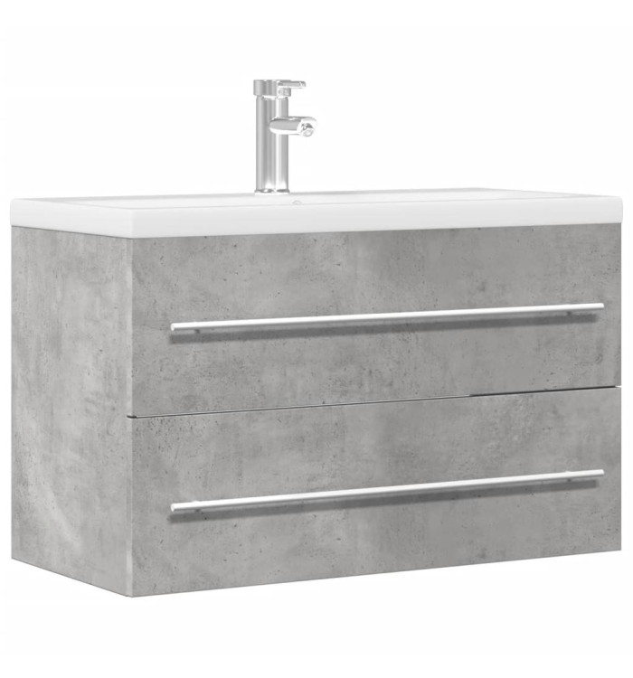 Armoire de lavabo chêne artisanal 80x38,5x48 cm bois ingénierie | Mobilier & Déco