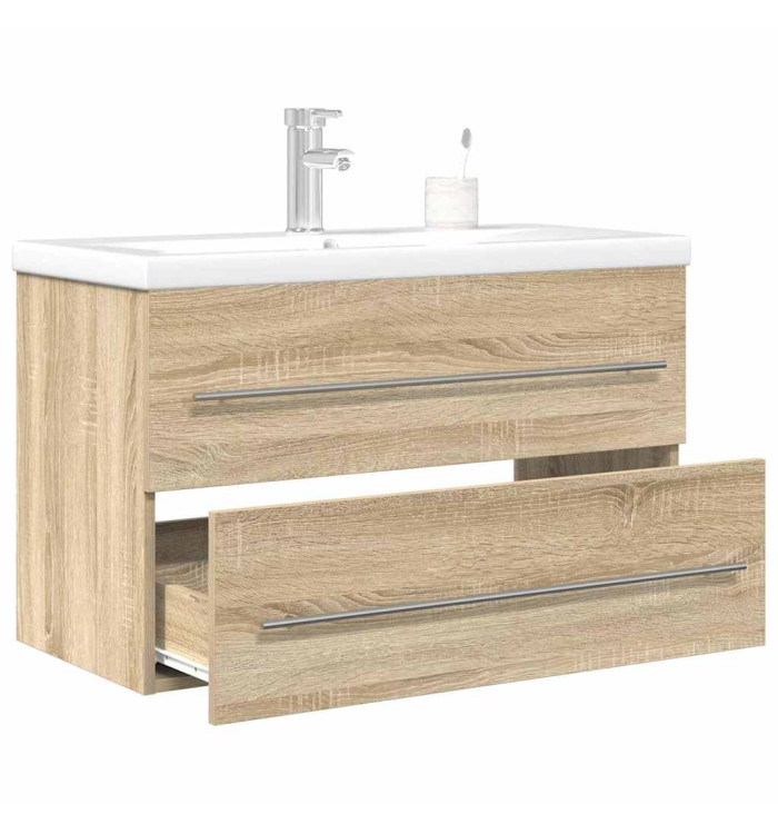 Ensemble de meubles de salle de bain 2 pcs chêne sonoma | Mobilier & Déco