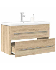 Ensemble de meubles de salle de bain 2 pcs chêne sonoma | Mobilier & Déco