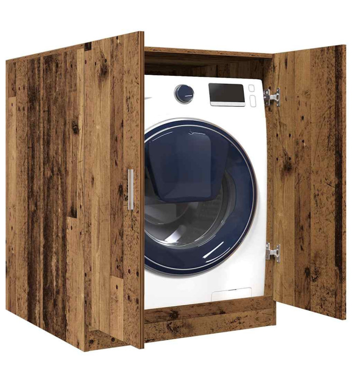 Meuble pour machine à laver vieux bois 70,5x71,5x91,5 cm | Mobilier & Déco