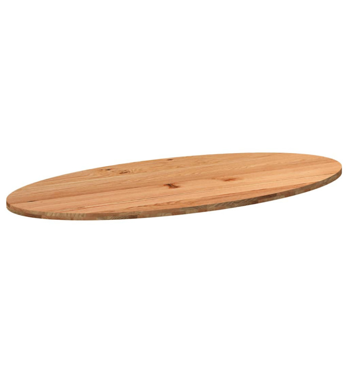 Dessus de table 220x100x4 cm bois de chêne massif ovale | Mobilier & Déco