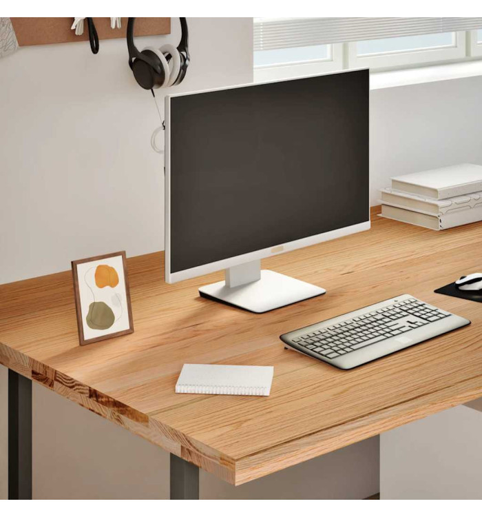 Dessus de bureau marron clair bois chêne massif rectangulaire | Mobilier & Déco