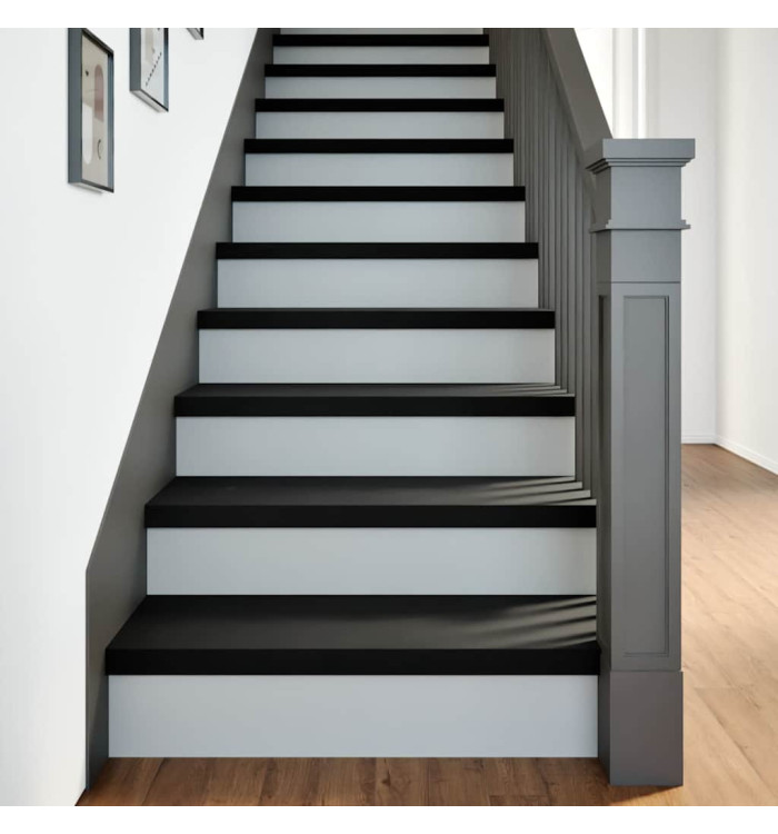 Marches d'escalier 4 pcs marron foncé 70x30x2 cm chêne massif | Mobilier & Déco