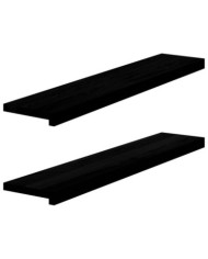 Appuis de fenêtre 2 pcs marron foncé bois de chêne massif | Mobilier & Déco