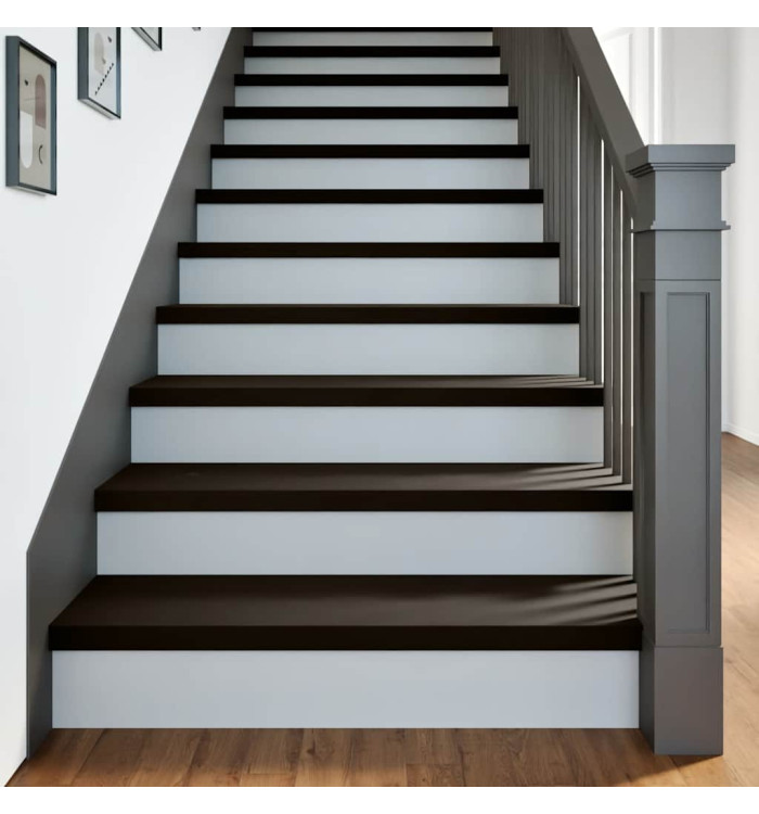 Marches d'escalier 2 pcs marron foncé 90x30x2 cm chêne massif | Mobilier & Déco