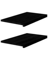 Appuis de fenêtre 2 pcs marron foncé bois de chêne massif | Mobilier & Déco