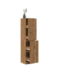Armoire d'apothicaire chêne artisanal bois d'ingénierie | Mobilier & Déco