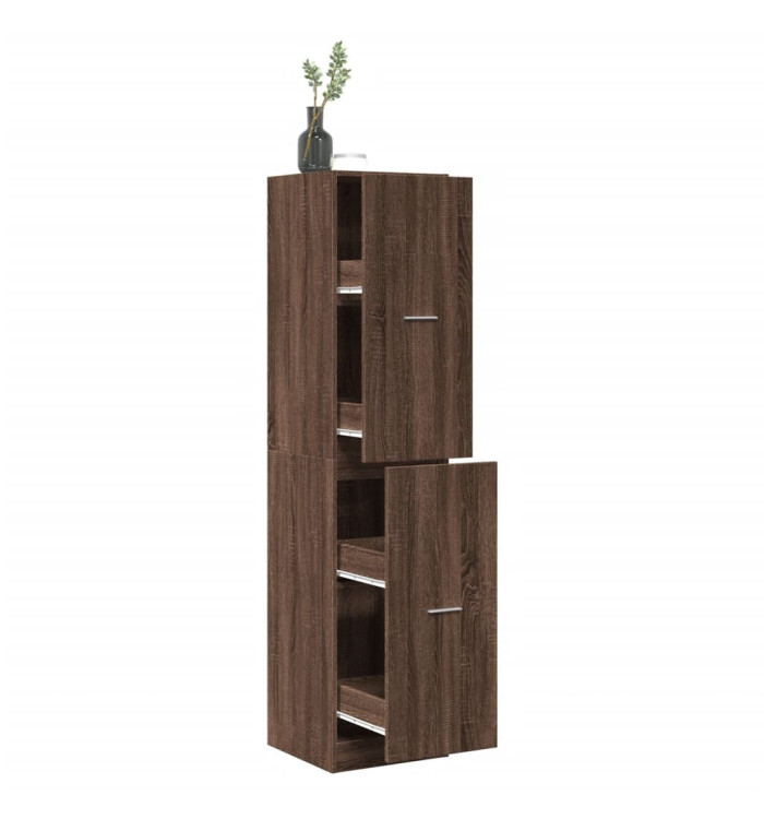 Armoire apothicaire chêne marron 40x41x174,5 cm bois ingénierie | Mobilier & Déco