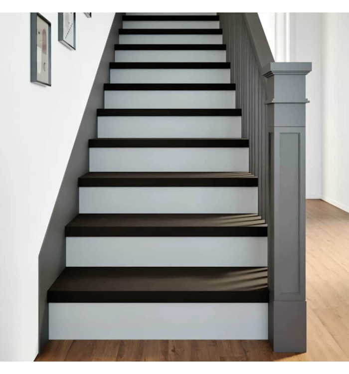 Marches d'escalier 12 pcs marron foncé 80x30x2 cm chêne massif | Mobilier & Déco