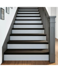 Marches d'escalier 12 pcs marron foncé 100x30x2 cm chêne massif | Mobilier & Déco