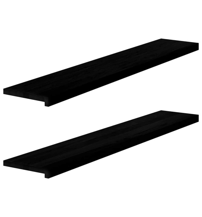 Appuis de fenêtre 2 pcs marron foncé bois de chêne massif | Mobilier & Déco