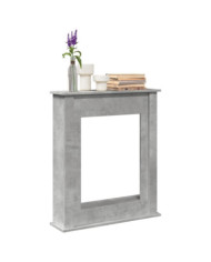  Cadre de cheminée gris béton 75x20x87,5 cm bois d'ingénierie | Mobilier & Déco