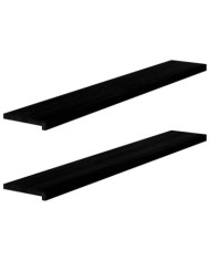 Appuis de fenêtre 2 pcs marron foncé bois de chêne massif | Mobilier & Déco
