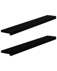 Appuis de fenêtre 2 pcs marron foncé bois de chêne massif | Mobilier & Déco