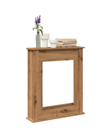  Cadre de cheminée chêne artisanal 75x20x87,5 cm bois ingénierie | Mobilier & Déco