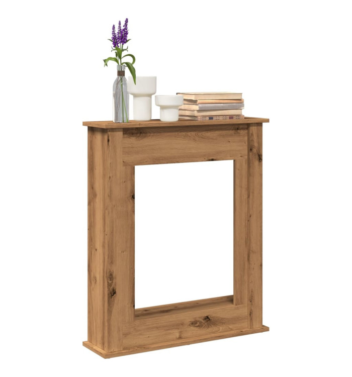 Cadre de cheminée chêne artisanal 75x20x87,5 cm bois ingénierie | Mobilier & Déco
