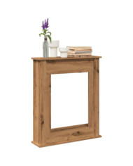  Cadre de cheminée chêne artisanal 75x20x87,5 cm bois ingénierie | Mobilier & Déco