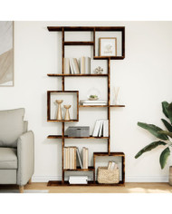 Bibliothèque chêne fumé 92x29x188 cm bois d'ingénierie | Mobilier & Déco