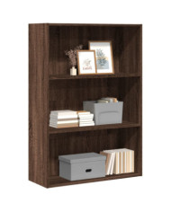 Bibliothèque chêne marron 80x30x114 cm bois d'ingénierie | Mobilier & Déco