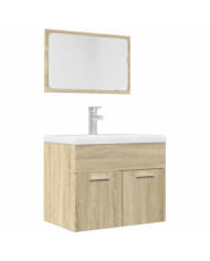 Ensemble de meubles de salle de bain 2 pcs chêne sonoma | Mobilier & Déco