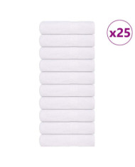 Serviettes de douche 25 pcs blanc 70x140 cm 360 g/m² 100% coton | Mobilier & Déco