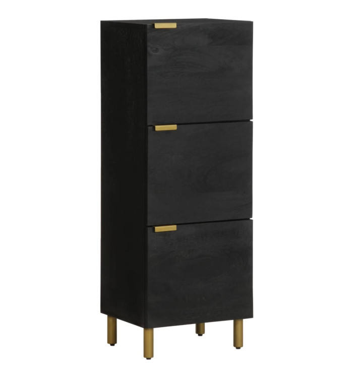 Buffet noir 40x33x110 cm bois d'ingénierie | Mobilier & Déco