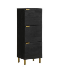 Buffet noir 40x33x110 cm bois d'ingénierie | Mobilier & Déco
