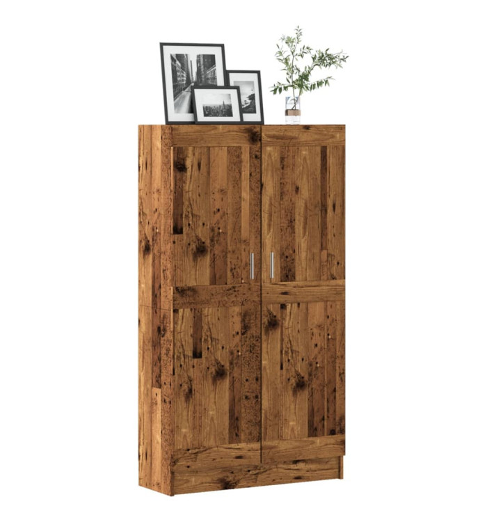 Bibliothèque vieux bois 82,5x30,5x150 cm bois d'ingénierie | Mobilier & Déco