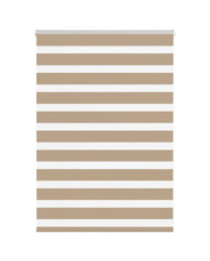 Store zèbre marron sable largeur du tissu 110,9 cm polyester | Mobilier & Déco
