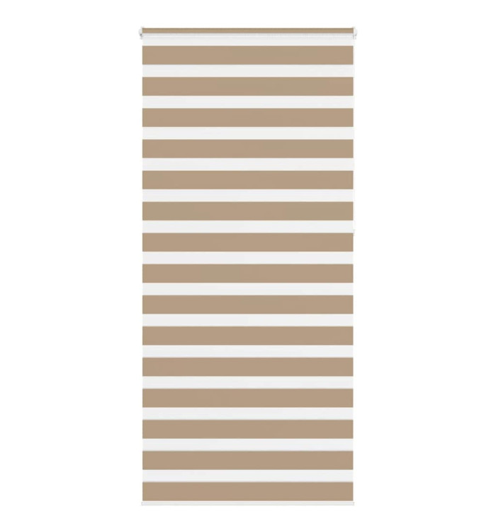 Store zèbre marron sable largeur du tissu 105,9 cm polyester | Mobilier & Déco