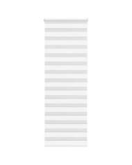 Store zèbre blanc 85x200 cm largeur du tissu 80,9 cm polyester | Mobilier & Déco