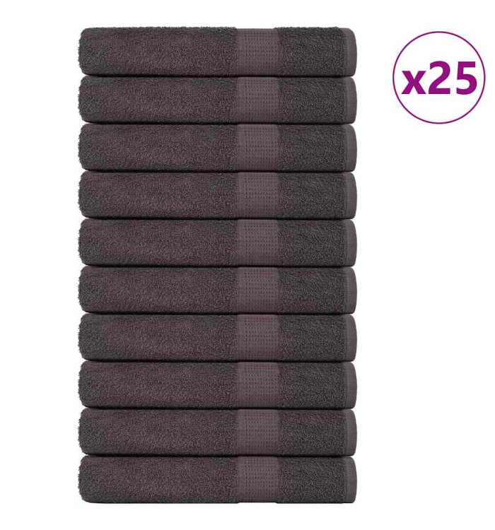Serviettes de sauna 25 pcs anthracite 80x200 cm 100% coton | Mobilier & Déco