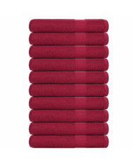 Serviettes de sauna 10pcs bordeaux 80x200cm 360 g/m² 100% coton | Mobilier & Déco