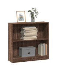 Bibliothèque chêne marron 80x24x76 cm bois d'ingénierie | Mobilier & Déco