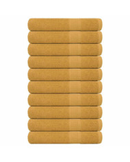 Serviettes de sauna 10 pcs doré 80x200 cm 360 g/m² 100% coton | Mobilier & Déco