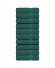 Serviettes de bain 10 pcs vert 100x150 cm 360 g/m² 100% coton | Mobilier & Déco