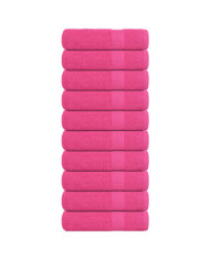 Serviettes de douche 10 pcs rose 70x140 cm 360 g/m² 100% coton | Mobilier & Déco
