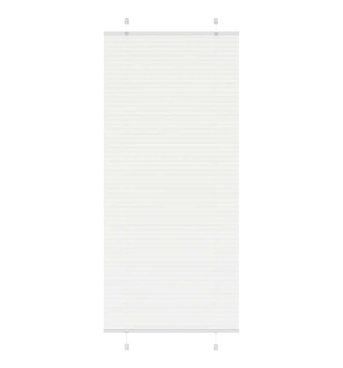 Store plissé blanc 90x200 cm largeur du tissu 89,4 cm polyester | Mobilier & Déco