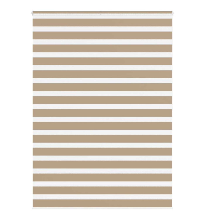 Store zèbre marron sable largeur du tissu 155,9 cm polyester | Mobilier & Déco