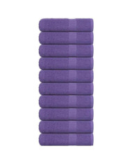 Serviettes de douche 10 pcs violet 70x140cm 360 g/m² 100% coton | Mobilier & Déco
