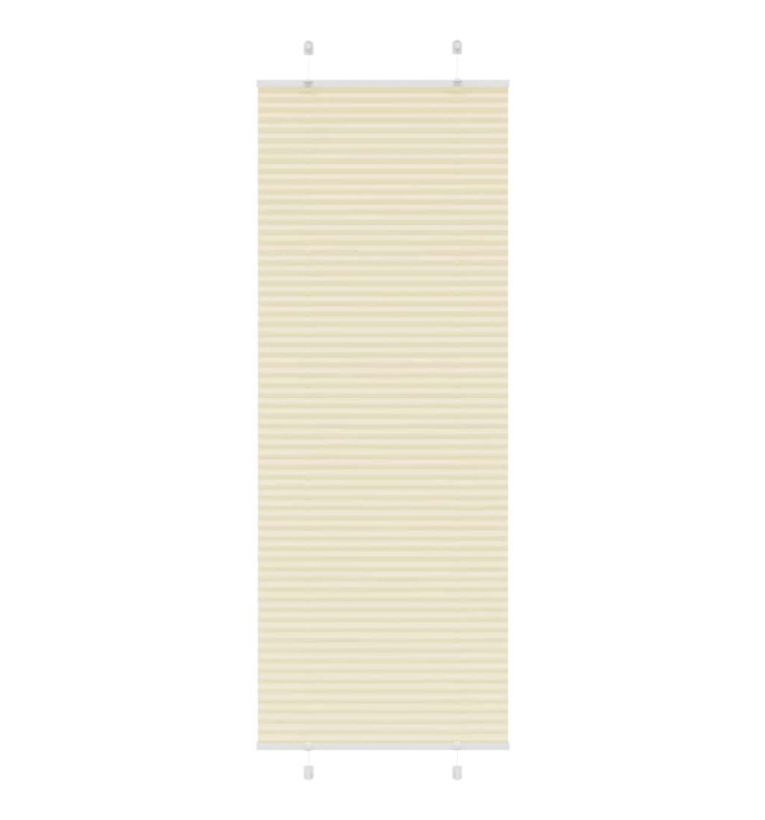 Store plissé crème 80x200 cm largeur du tissu 79,4 cm polyester | Mobilier & Déco